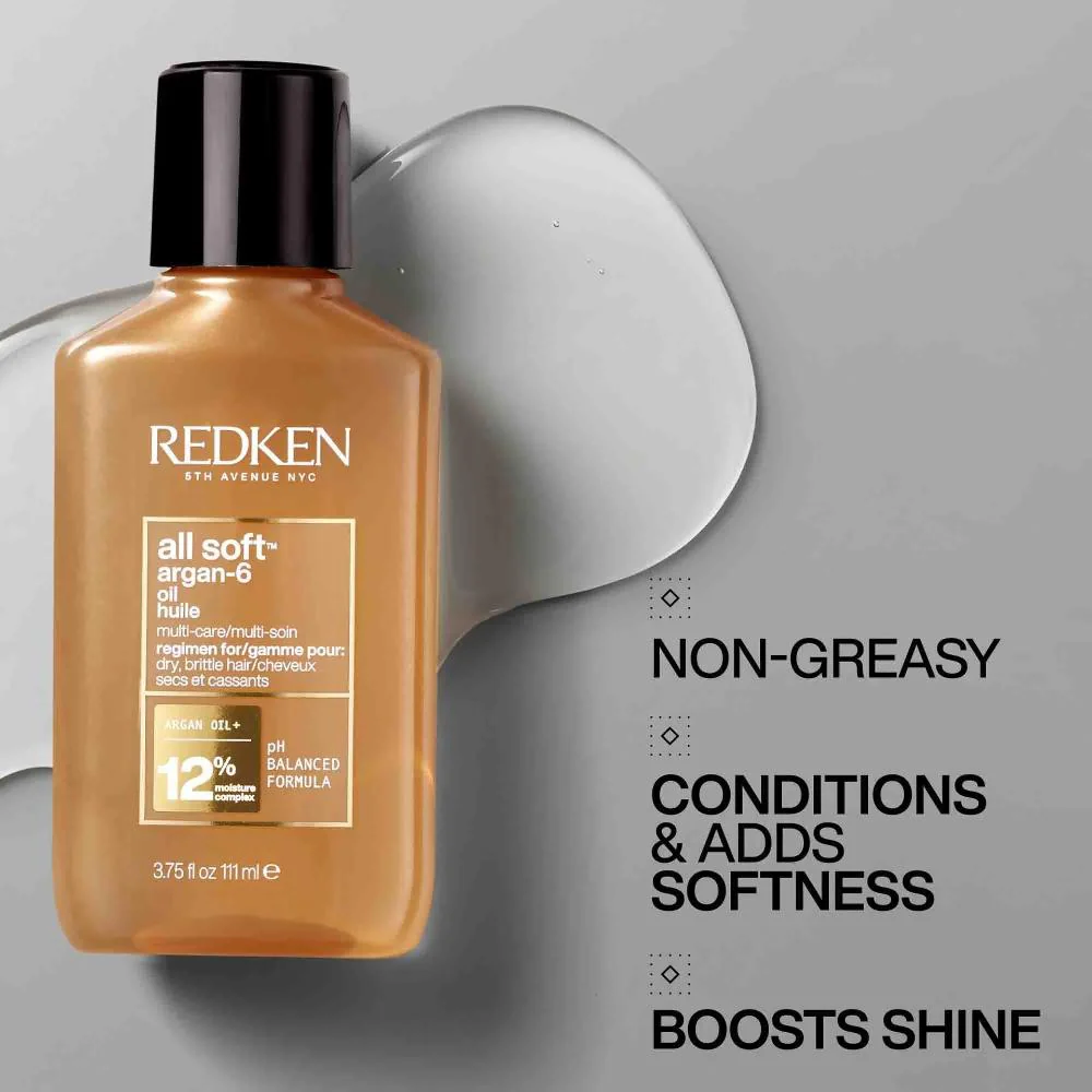 Aceite para cabello seco Argan-6 All Soft 111ml Redken - Image 3