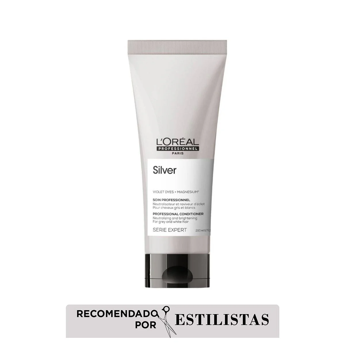 Acondicionador Para Cabellos Blancos O Grises Silver 200Ml Loreal Professionnel - Image 4