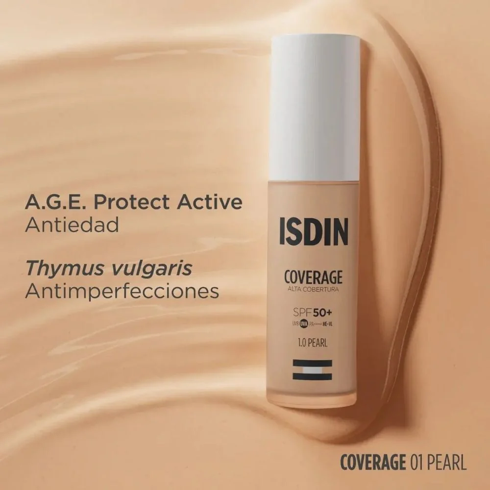 Base de Maquillaje Isdin Coverage 1.0 Pearl Spf50+ 30 Gr | Isdin - Image 6