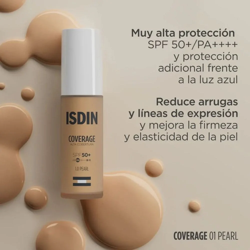 Base de Maquillaje Isdin Coverage 1.0 Pearl Spf50+ 30 Gr | Isdin - Image 9