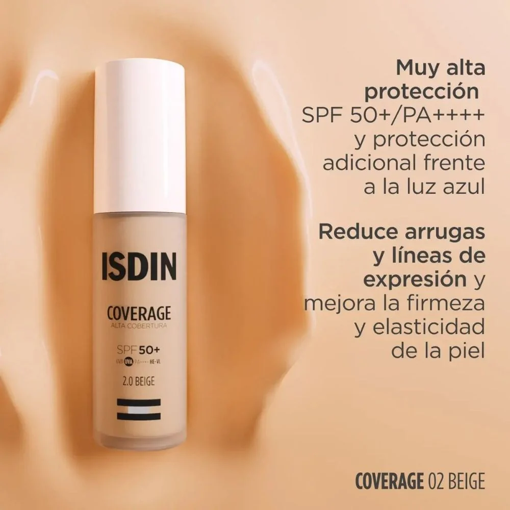 Base de Maquillaje Isdin Coverage  2.0 Beige Spf50+ 30 Gr | Isdin - Image 2