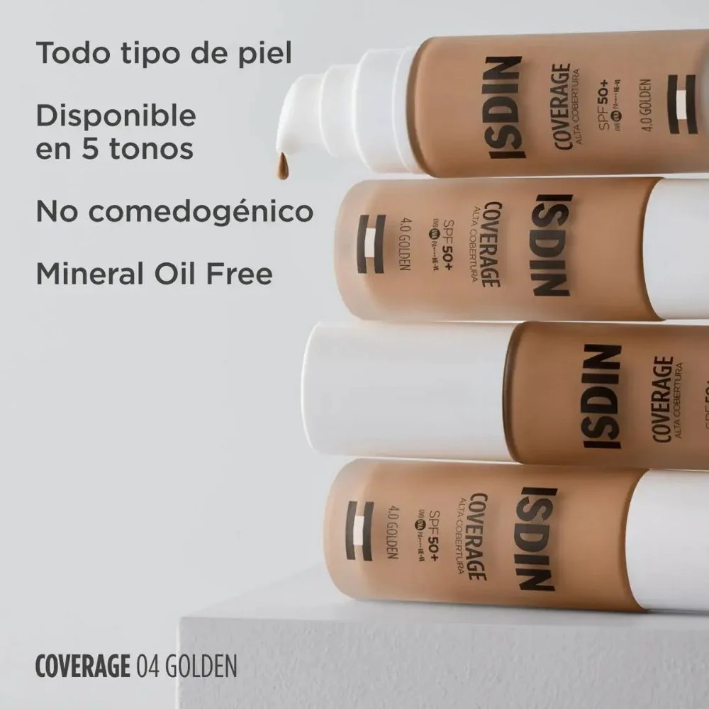 Base de Maquillaje Isdin Coverage 4.0 Golden Spf50+ 30 Gr - Image 5