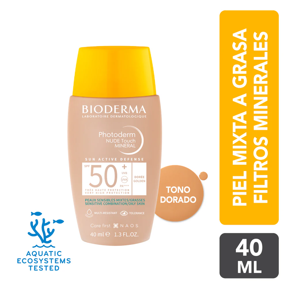 Photoderm Nude Touch Mineral Spf50+ Doree - 40Ml | Bioderma - Image 4