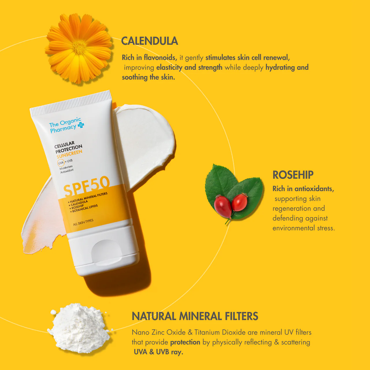 Cellular Protection Sunscreen SPF 50 40ml | The Organic Pharmacy - Image 3