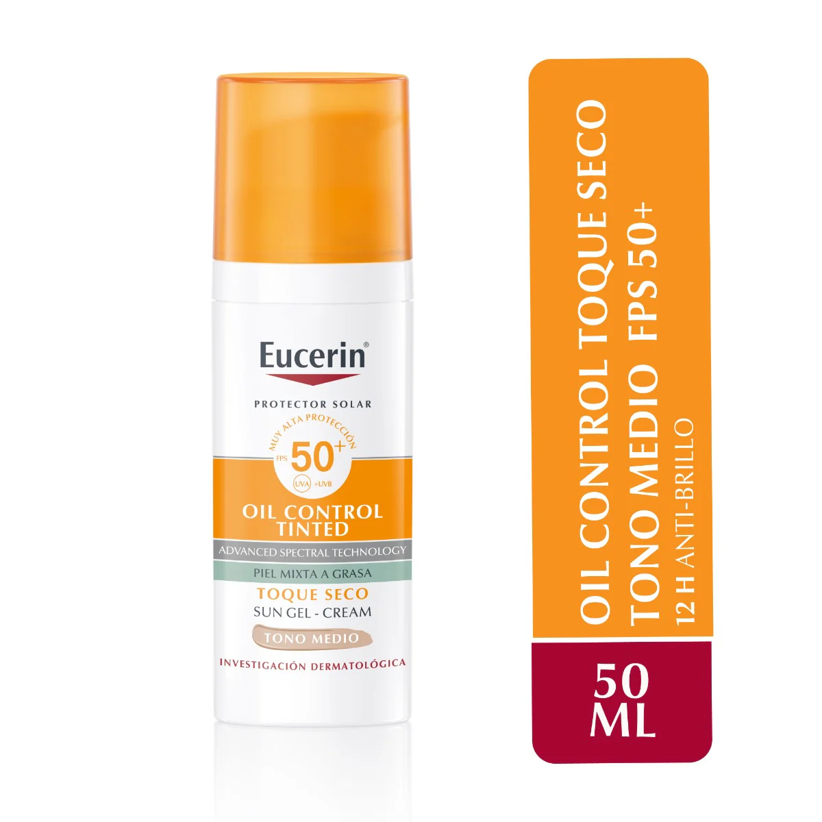 Protector Solar Facial Oil Control Color Toque Seco Tono Medio Fps 50+ 50Ml | Eucerin - Image 4