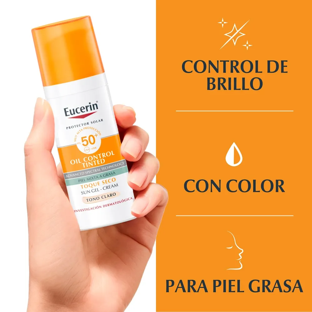 Protector Solar Oil Control Toque Seco Tono Claro Spf 50 50Ml | Eucerin - Image 3