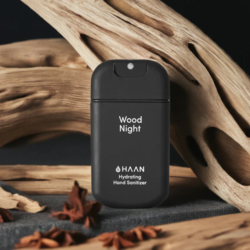 Gel Sanitizer Desinfectante De Manos Haan Wood Night Bottle 30Ml - Image 2