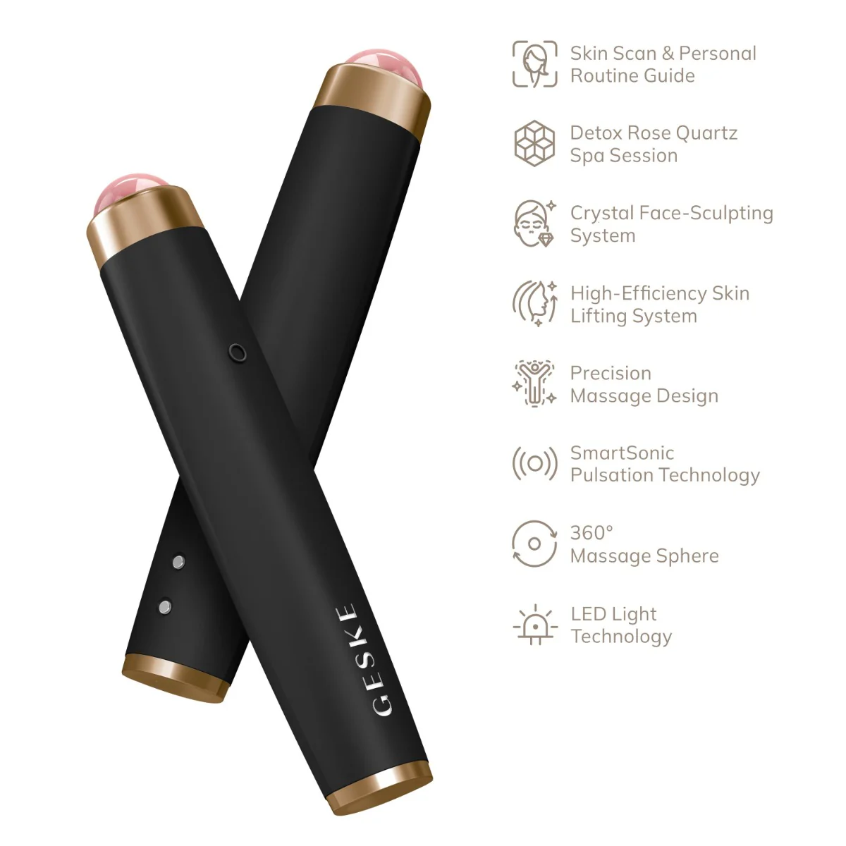 Geske | Sonic Rose Quartz Led Depuffing Pen | 8 In 1 - Image 3