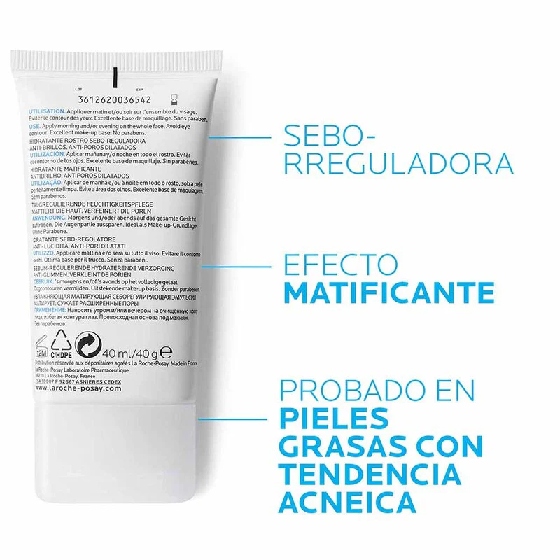 Hidratante Facial Anti-brillo Effaclar Mat 40ml - Image 3