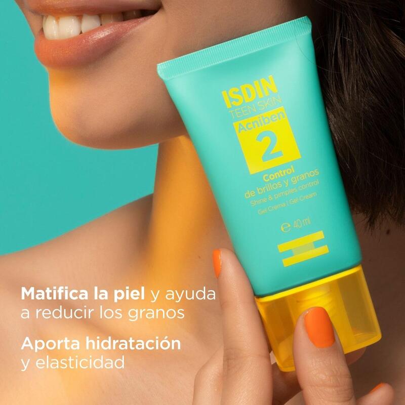 Isdin Acniben Control De Brillos Y Granos X 40 Ml - Gel Crema Hidratante Facial Para Piel Mixta A Grasa - Image 4