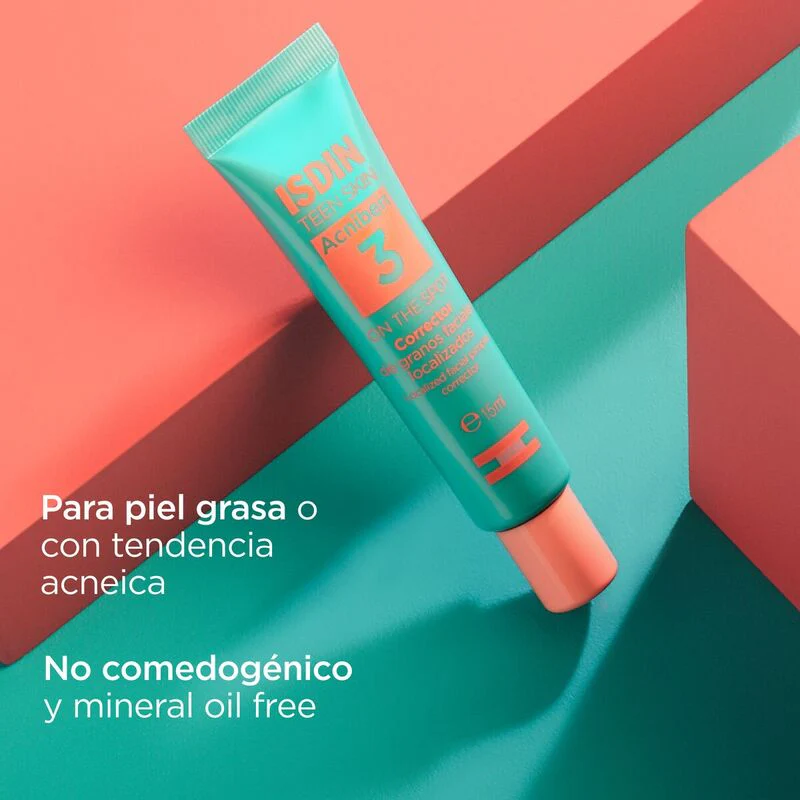 Isdin Acniben On The Spot 15Ml - Gel Corrector De Granos Faciales Localizados Para Piel El Mixta A Grasa - Image 4
