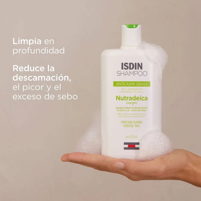 ISDIN NUTRADEICA ANTICASPA GRASA 200ml - Shampoo que reduce la descamación, el picor y el exceso de sebo - Image 4