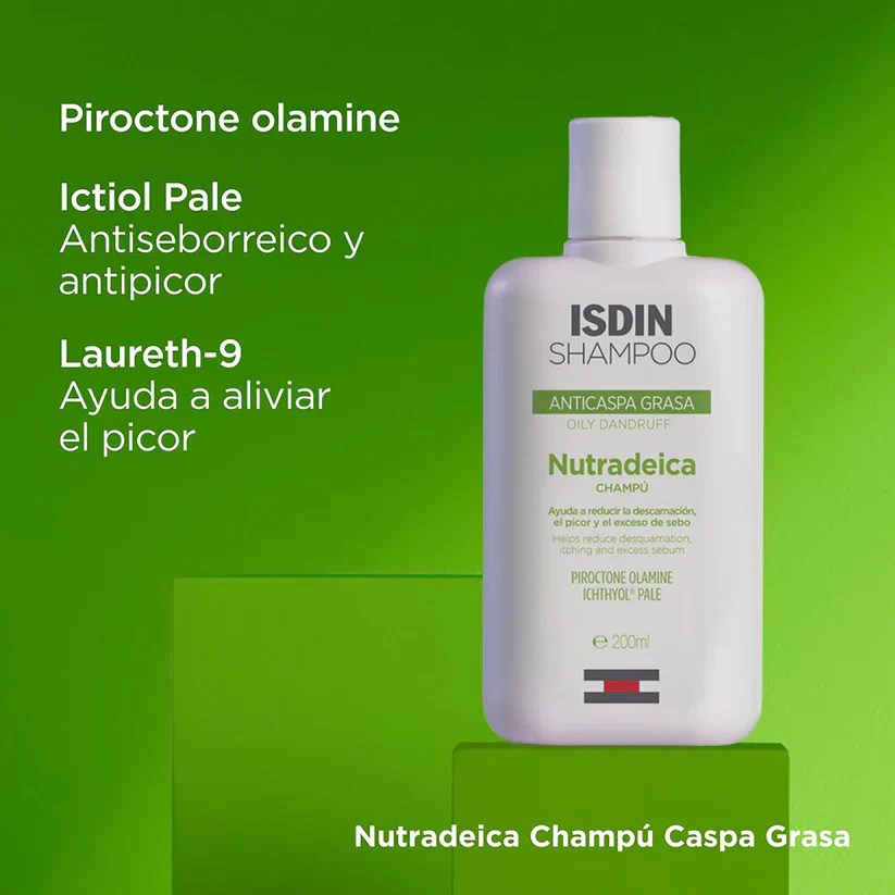 Isdin Nutradeica Shampoo Anticaspa Grasa 200 ml - Image 3