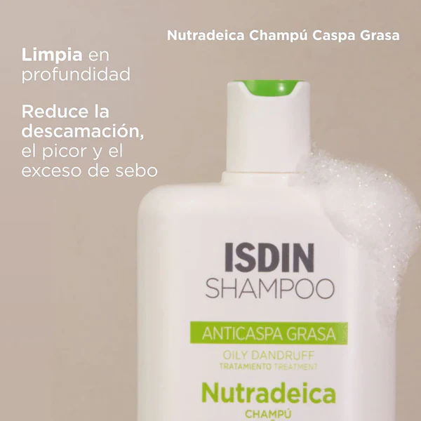 Isdin Nutradeica Shampoo Anticaspa Grasa 200 ml - Image 4