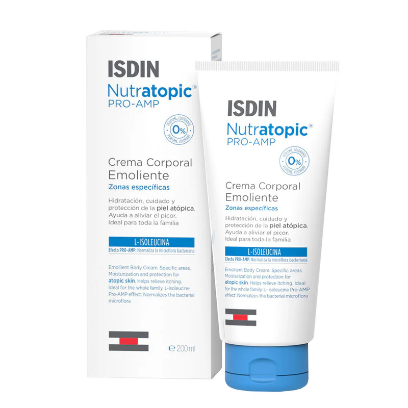 Isdin Nutratopic Pro-Amp Crema 204Ml - Crema Corporal Emoliente Zonas Específicas Cuidado Y Protección Piel Reactiva - Image 2