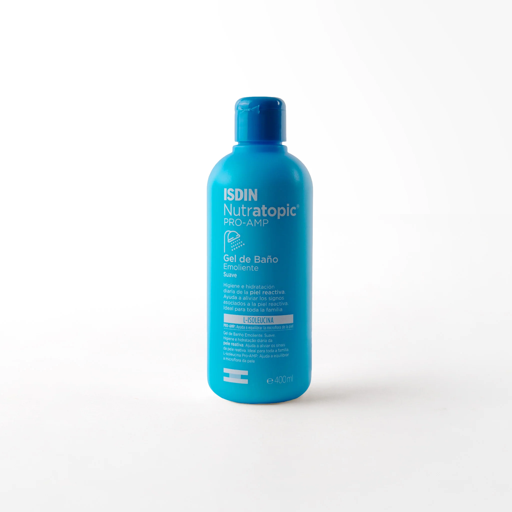 Isdin Nutratopic Pro-Amp Gel Baño 400 Ml - Gel De Baño Emoliente Extra Suave Higiene E Hidratación Piel Reactiva 400