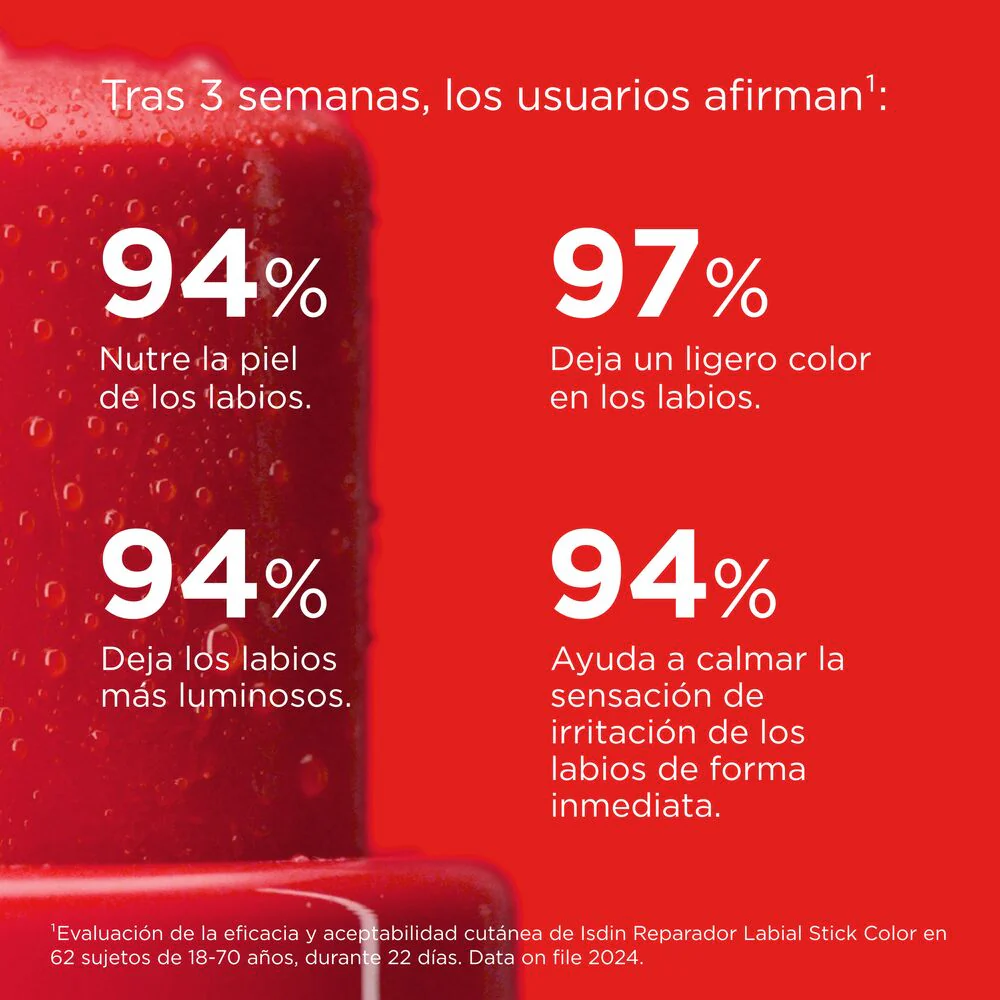 Isdin Reparador Labial Color Rojo Con Ácido Hialurónico 4G - Image 3