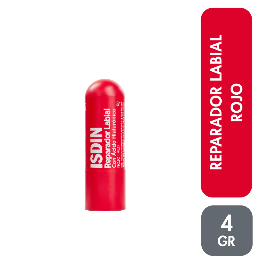 Isdin Reparador Labial Color Rojo Con Ácido Hialurónico 4G - Image 8