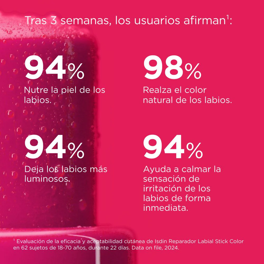 Isdin Reparador Labial Color Rosa Con Ácido Hialurónico 4G - Image 5
