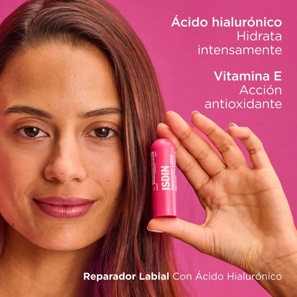 Isdin Reparador Labial Color Rosa Con Ácido Hialurónico 4G - Image 8