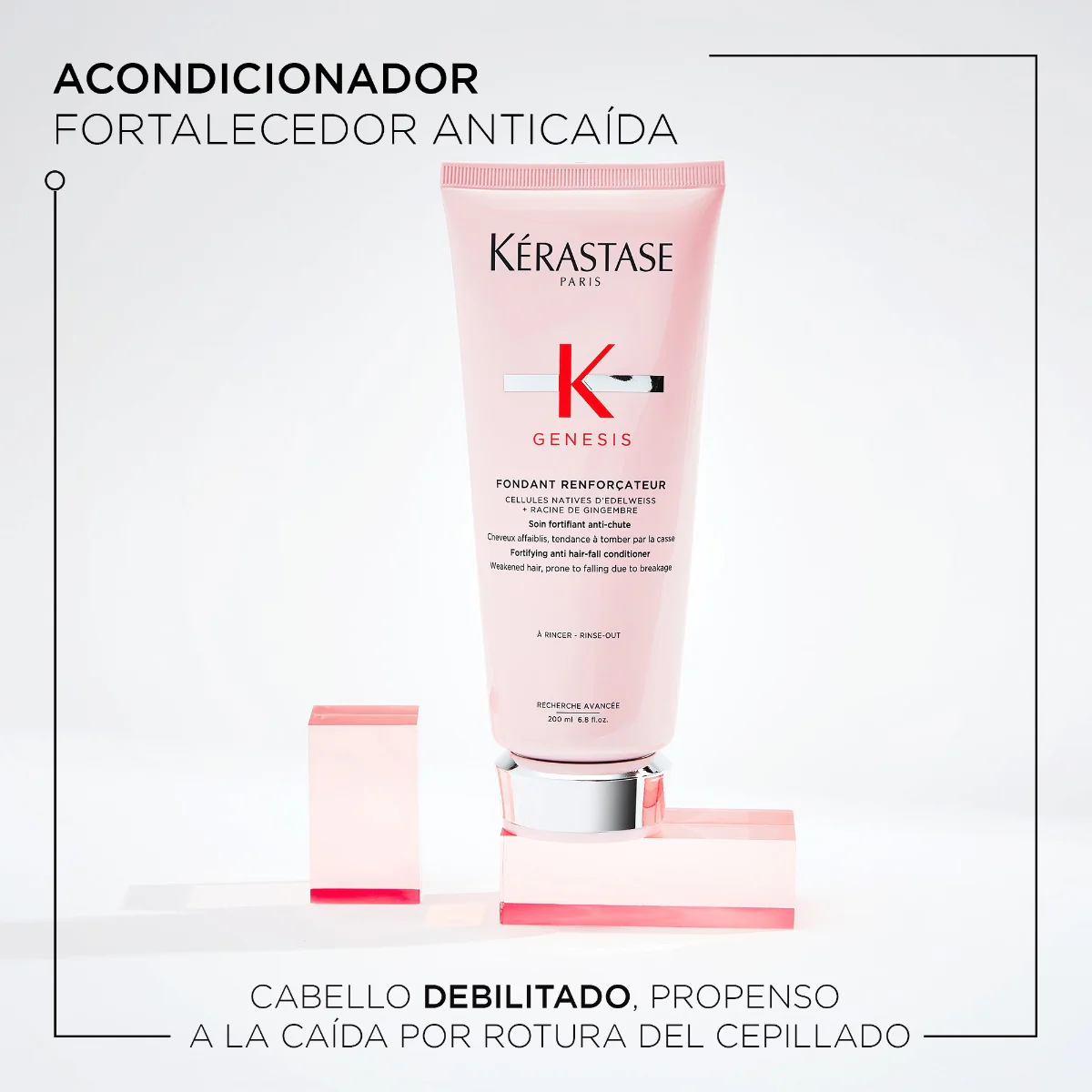 Kérastase Acondicionador Para Cabello Debilitado Con Tendencia A La Caída Fondant Reinforcateur Genesis 200Ml - Image 3