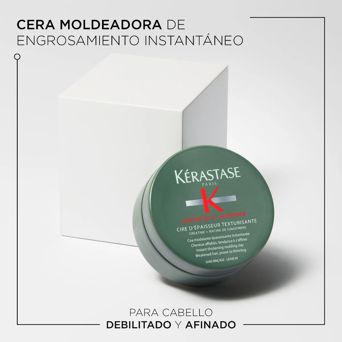 Kérastase Cera De Peinado Para Cabellos Debilitados Con Tendencia A Afinarse Genesis Homme Cire 75Ml - Image 3