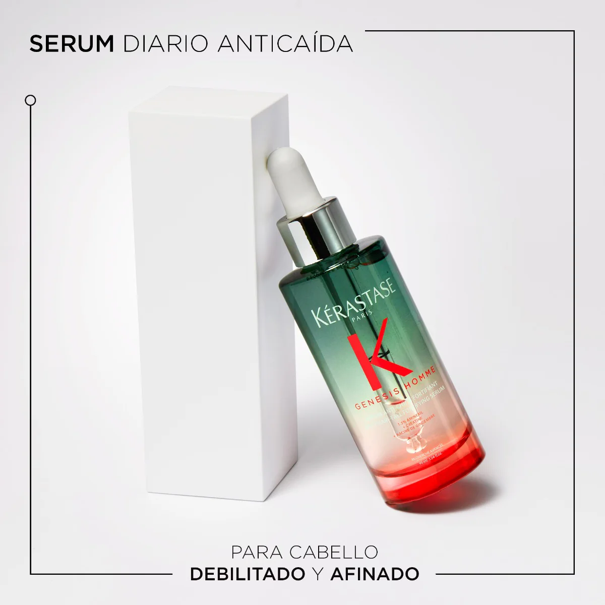 Kérastase Sérum Anti-Chute Fortifiant Para Cabellos Debilitados Con Tendencia A La Caída Genesis Homme Serum 90Ml - Image 2