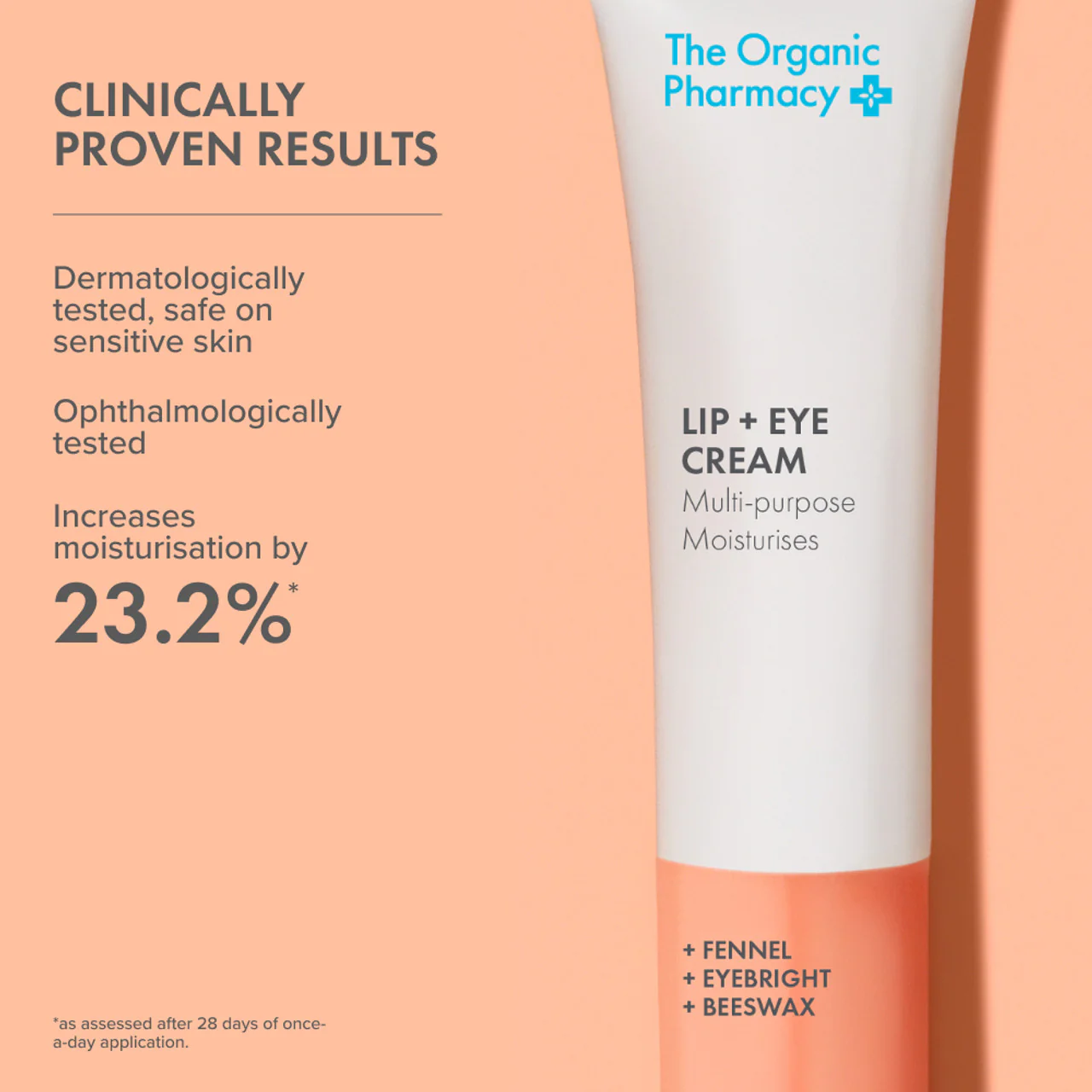 Lip + Eye Cream 10ml | The Organic Pharmacy - Image 2