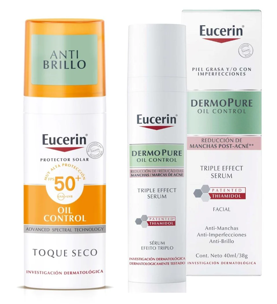 Pack Eucerin Para Piel mixta a grasa: Dermopure Serum + Protector Solar Oil control - Image 2