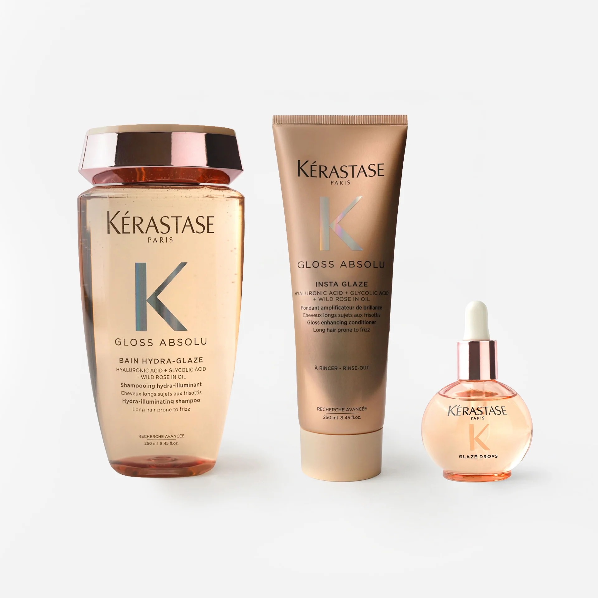 Pack Kerastase Gloss Absolu: Bain 250Ml + Fondant 250Ml + Glaze Drops 45Ml - Image 4