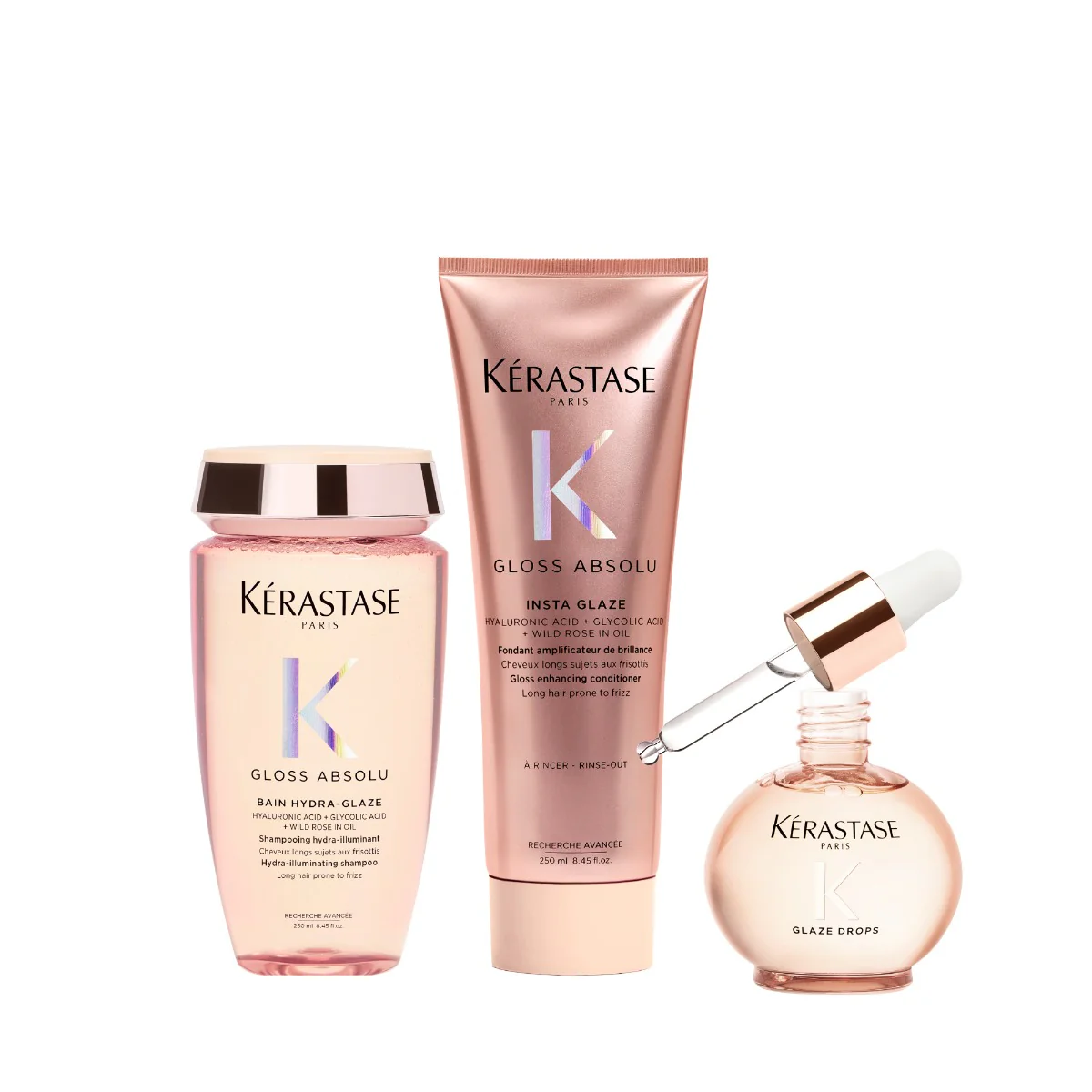 Pack Kerastase Gloss Absolu: Bain 250Ml + Fondant 250Ml + Glaze Drops 45Ml - Image 5