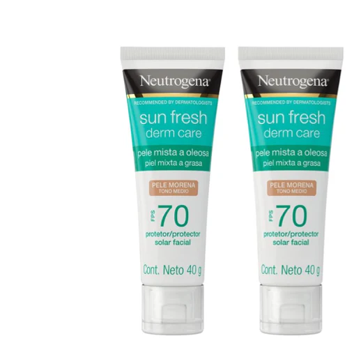 Pack Neutrogena Protector Solar Sun Fresh Con Color Morena X2 - Image 2
