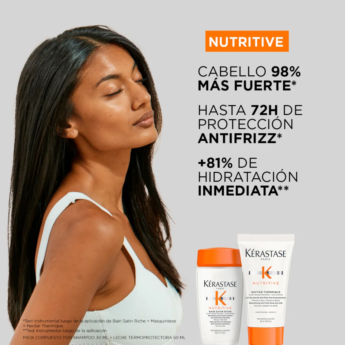 Pack Nutritive Kerastase Shampoo Bain Riche + Protector térmico - Image 4