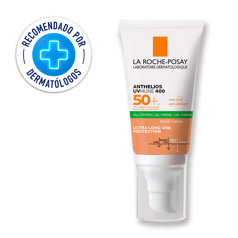 Protector Solar Anthelios UVMune 400 Oil Control Toque Seco con Color FPS 50+ 50ml bloqueador - Image 4
