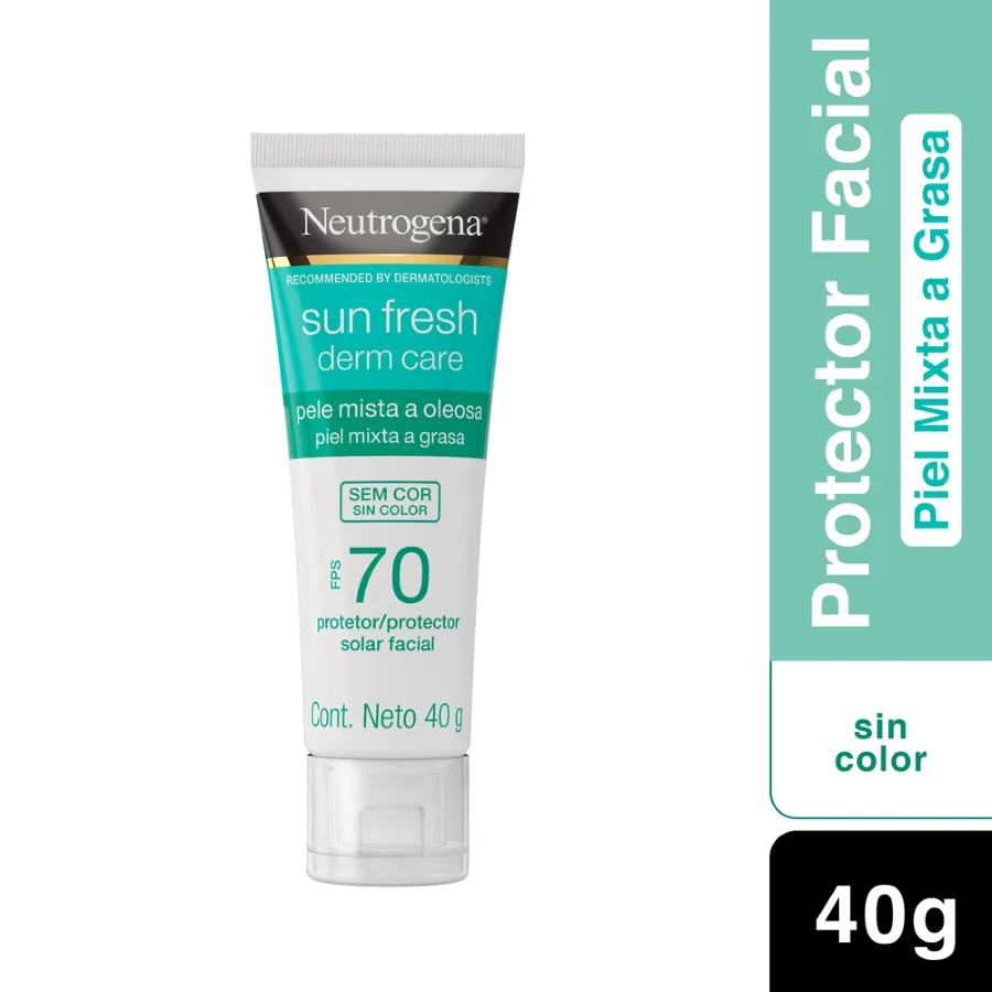 Protector Solar Facial Neutrogena Sun fresh Derm care Sin color FPS 70 40g - Image 5