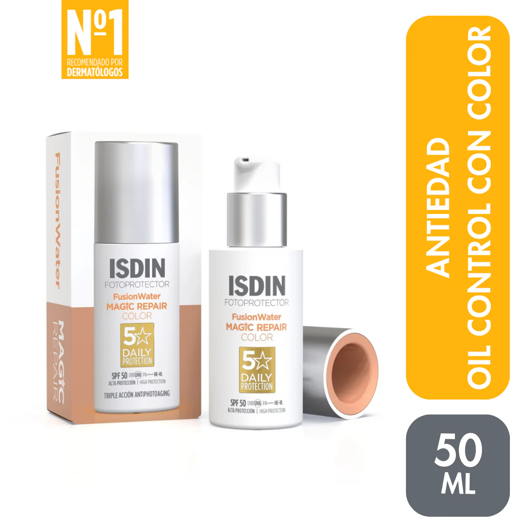 Fotoprotector Fusion Water MAGIC Repair con Color SPF 50 | Isdin - Image 4
