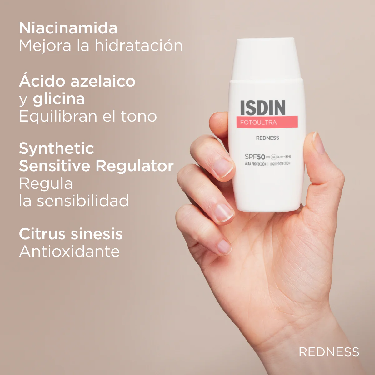 Protector Solar FotoUltra Redness SPF 50 50ml | Isdin - Image 3