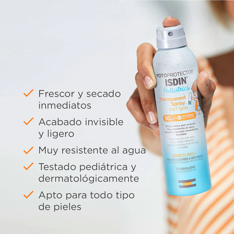 Fotoprotector Transparent Spray Wet Skin Pediatrics SPF 50+ | Isdin - Image 4