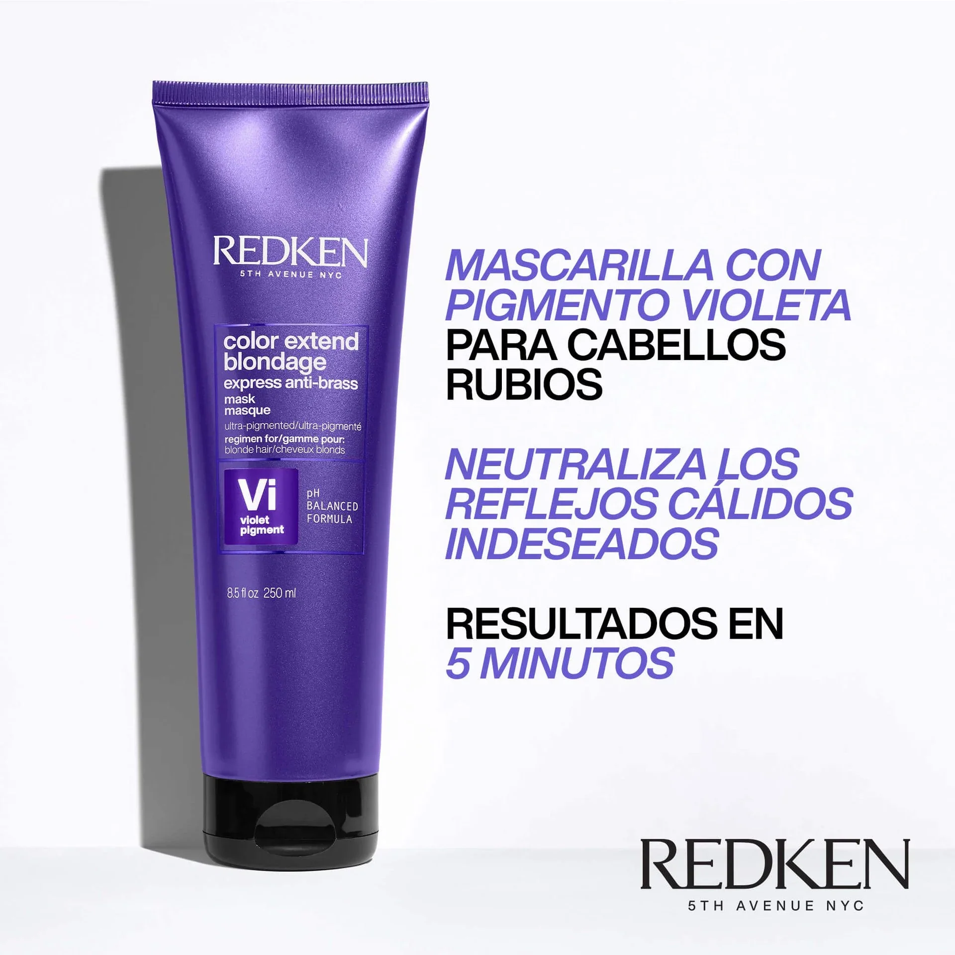 REDKEN  MASCARILLA PARA CABELLO RUBIO EXPRESS ANTI-BRASS COLOR EXTEND BLONDAGE 250ML - Image 2