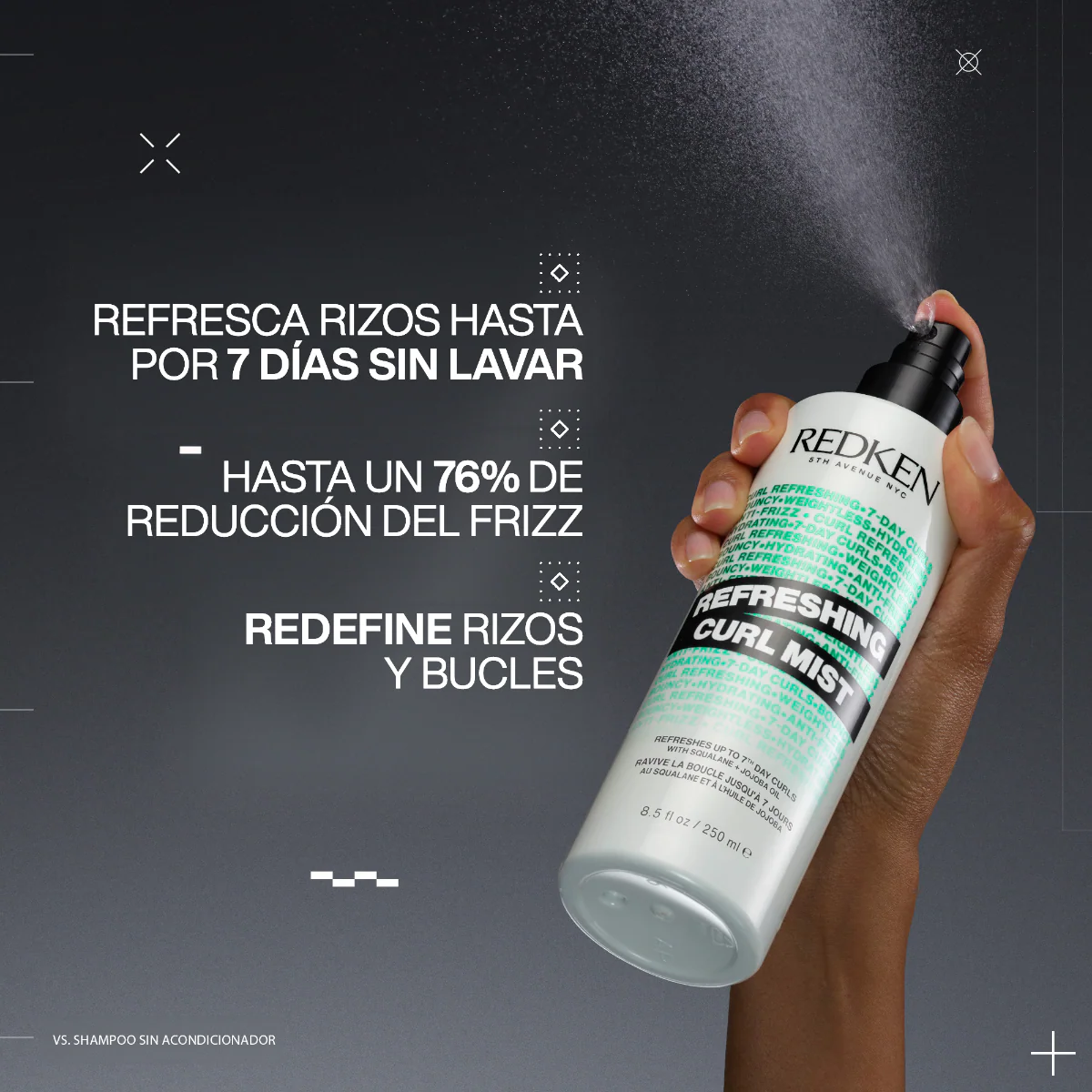 Refreshing Curl Mist Para Cabello Rizado Acidic Bonding Curls 250Ml Redken - Image 2