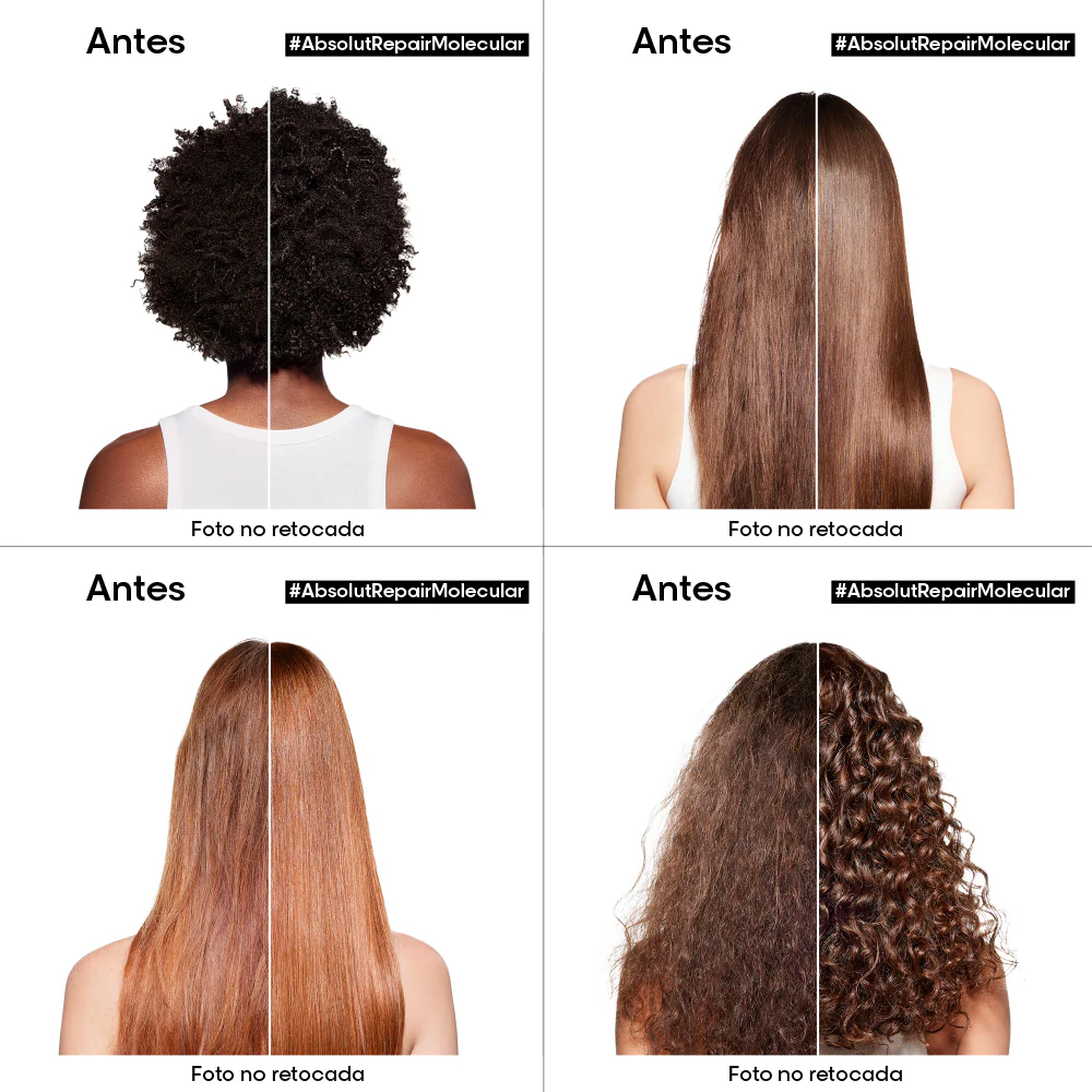 Shampoo Reparador Sin Sulfato Absolut Repair Molecular Para Cabello Muy Dañado Loreal Professionnel 300 Ml - Image 5