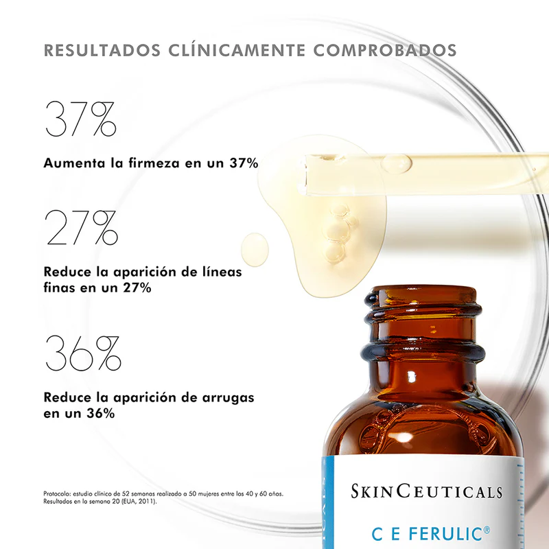 SkinCeuticals Sérum Antioxidante Anti arrugas y pérdida de firmeza CE FERULIC 30ml - Image 2