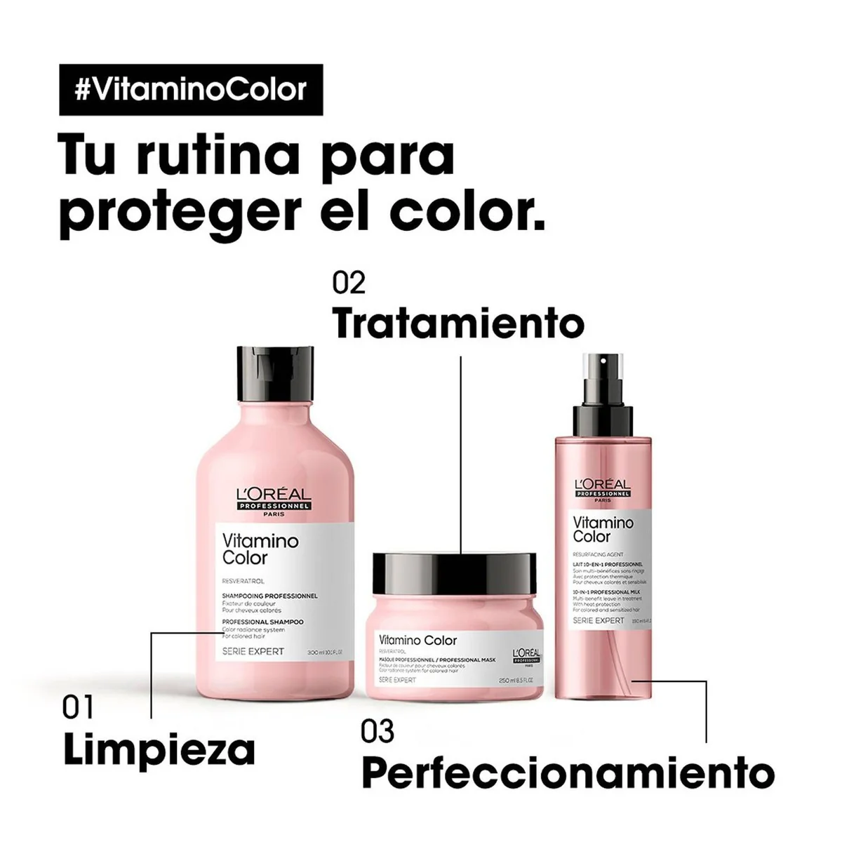 Spray 10 En 1 Para Cabello Con Color Vitamino 190Ml Loreal Professionnel - Image 3