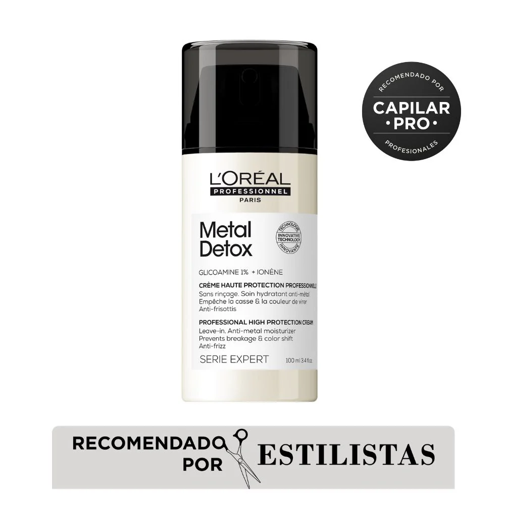 Termoprotector En Crema Para Peinar Metal Detox Para Todo Tipo De Cabello Loreal Professionnel 100Ml - Image 6
